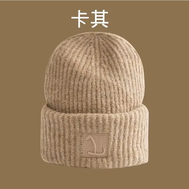 立體繡字 保暖帽 毛線帽 堆堆帽 針織帽 毛帽 冷帽 護耳帽 帽子 冬季保暖-規格圖11