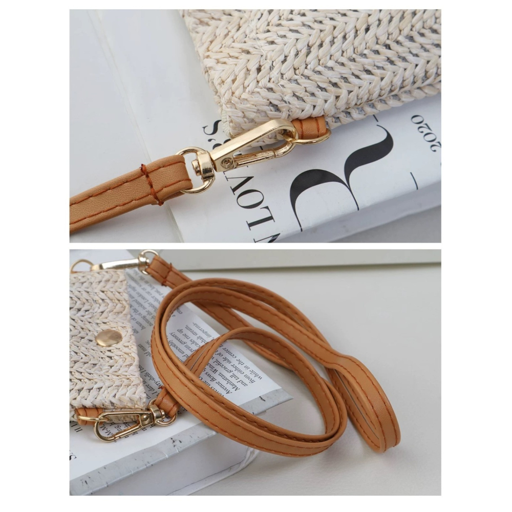 24H出貨 迷你草編 手機包 隨身小包 手機袋 小包 斜背包 手機包 小物包 隨身包-細節圖6