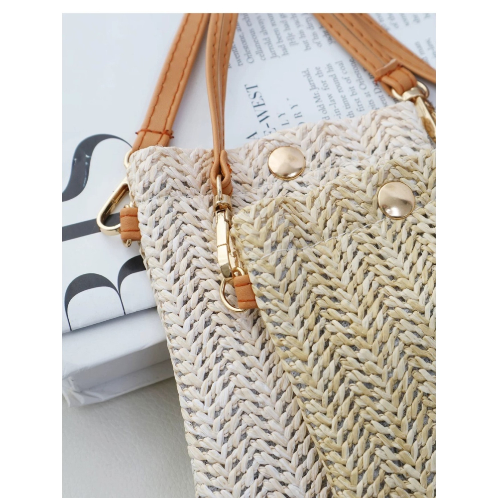 24H出貨 迷你草編 手機包 隨身小包 手機袋 小包 斜背包 手機包 小物包 隨身包-細節圖9