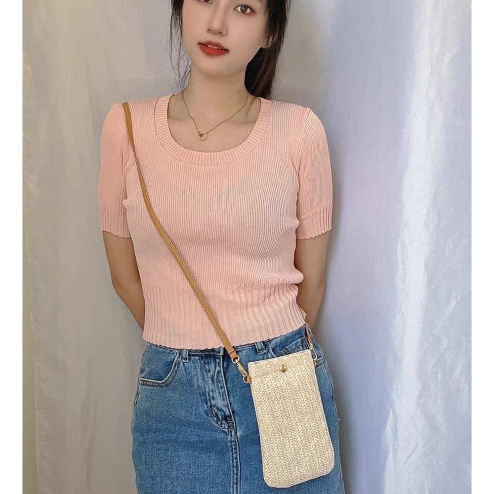 24H出貨 迷你草編 手機包 隨身小包 手機袋 小包 斜背包 手機包 小物包 隨身包-細節圖11