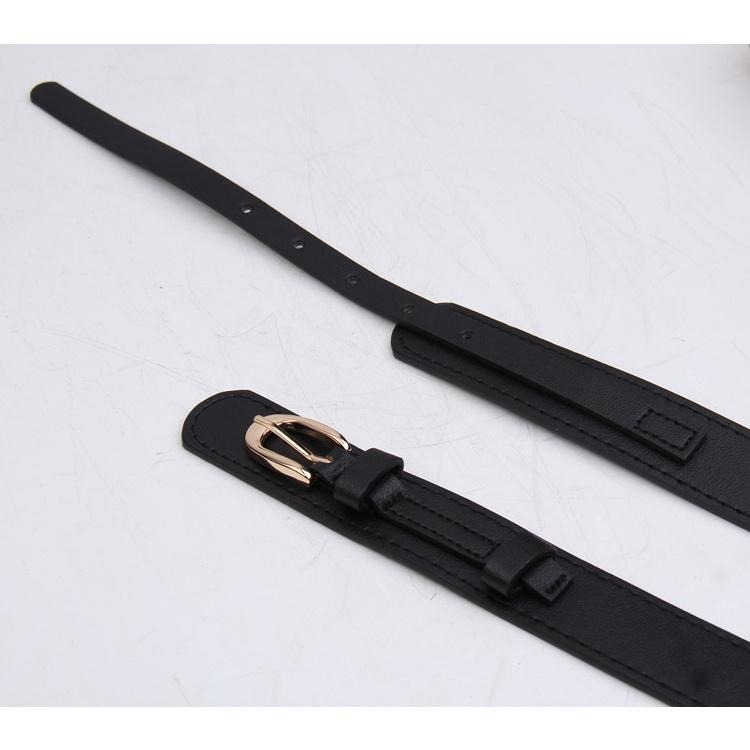 24H出貨 簡約金釦穿孔式 細版腰封 皮帶 腰帶 顯瘦腰帶 細腰 皮革腰帶 細腰帶-細節圖6