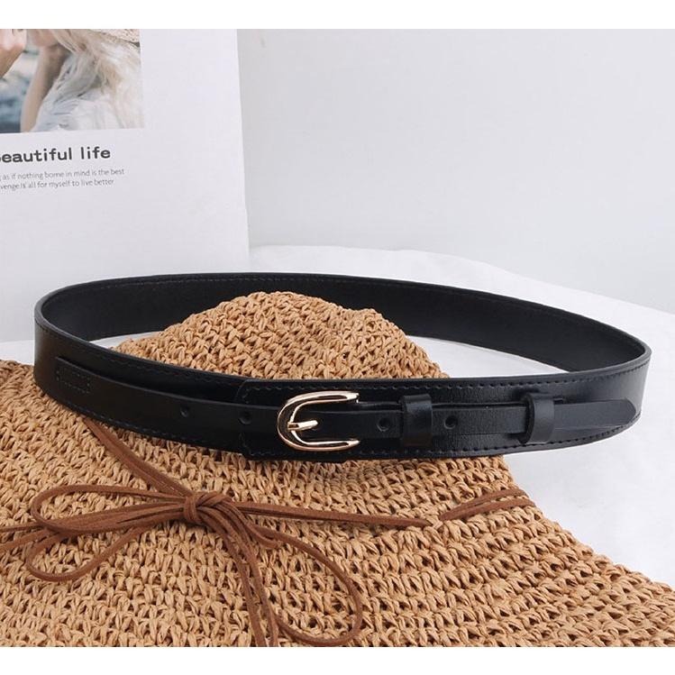 24H出貨 簡約金釦穿孔式 細版腰封 皮帶 腰帶 顯瘦腰帶 細腰 皮革腰帶 細腰帶-細節圖8