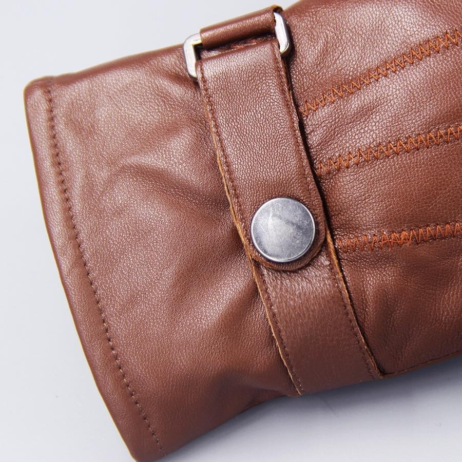 男士 羊皮手套 真皮手套 保暖 加厚 加絨 冬季 騎車手套 男士手套 禦寒必備-細節圖2