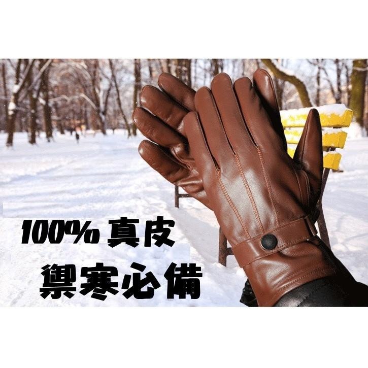 男士 羊皮手套 真皮手套 保暖 加厚 加絨 冬季 騎車手套 男士手套 禦寒必備-細節圖3