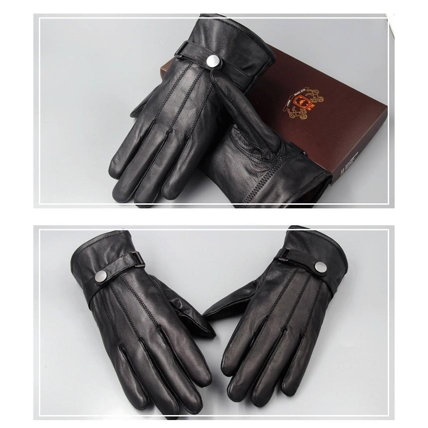 男士 羊皮手套 真皮手套 保暖 加厚 加絨 冬季 騎車手套 男士手套 禦寒必備-細節圖7