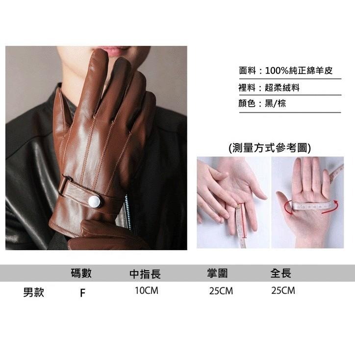 男士 羊皮手套 真皮手套 保暖 加厚 加絨 冬季 騎車手套 男士手套 禦寒必備-細節圖8