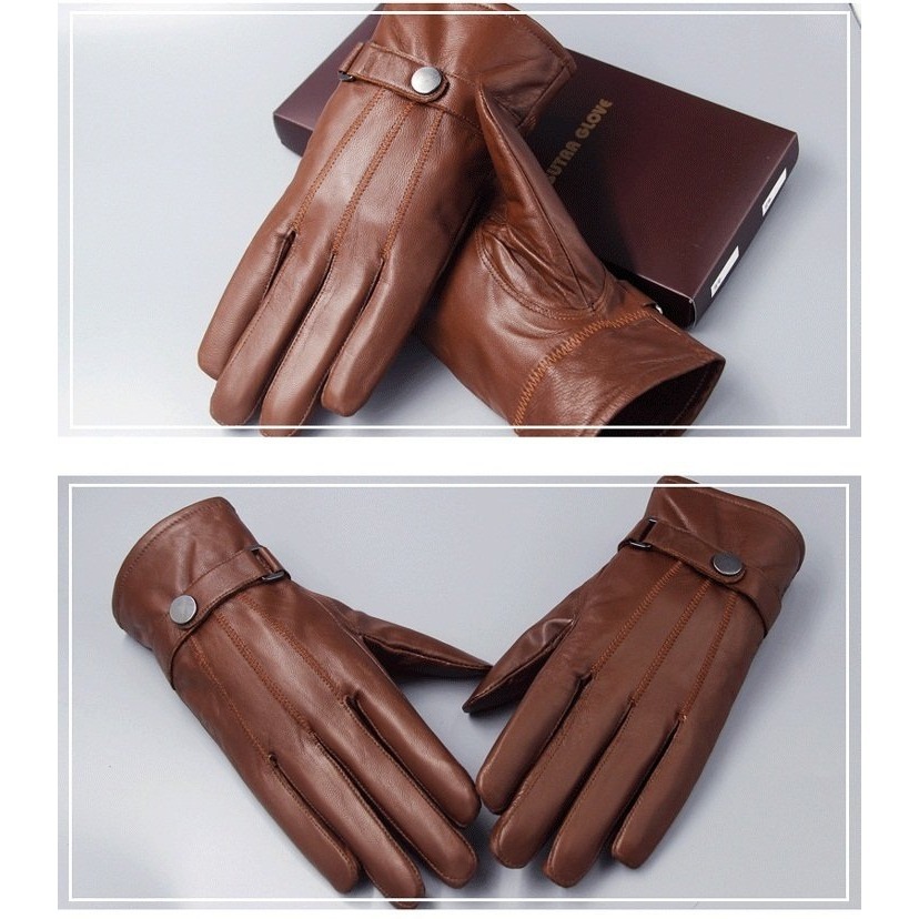 男士 羊皮手套 真皮手套 保暖 加厚 加絨 冬季 騎車手套 男士手套 禦寒必備-規格圖9