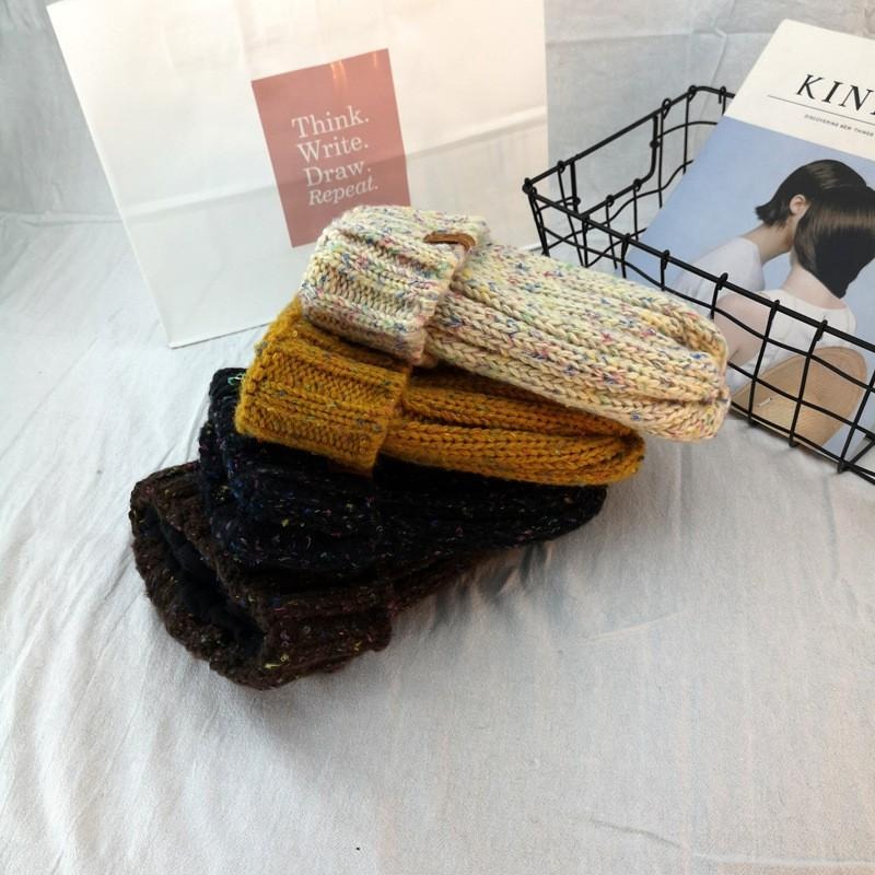 24H出貨 混色皮標 毛線帽 加絨 毛帽 帽子 秋冬 加絨加厚 百搭 針織帽 中性毛帽-細節圖5