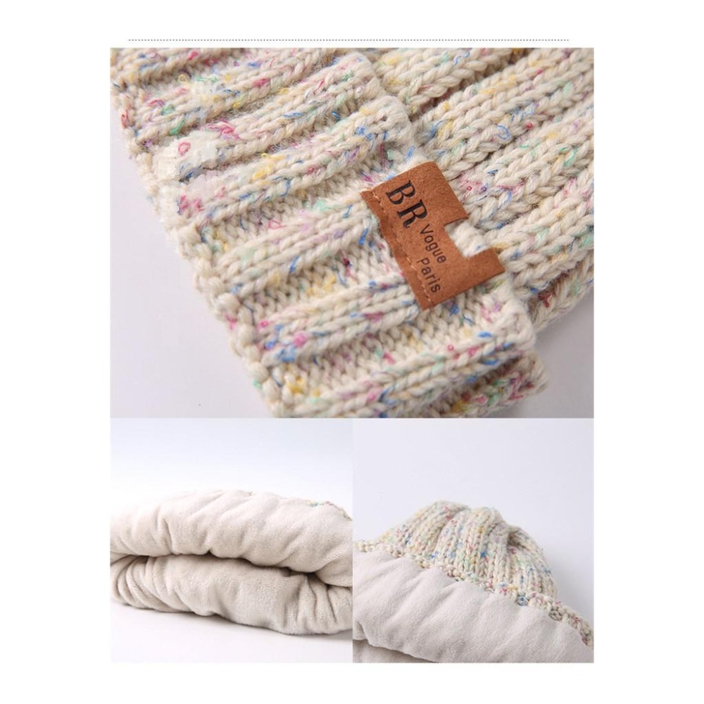 24H出貨 混色皮標 毛線帽 加絨 毛帽 帽子 秋冬 加絨加厚 百搭 針織帽 中性毛帽-細節圖7