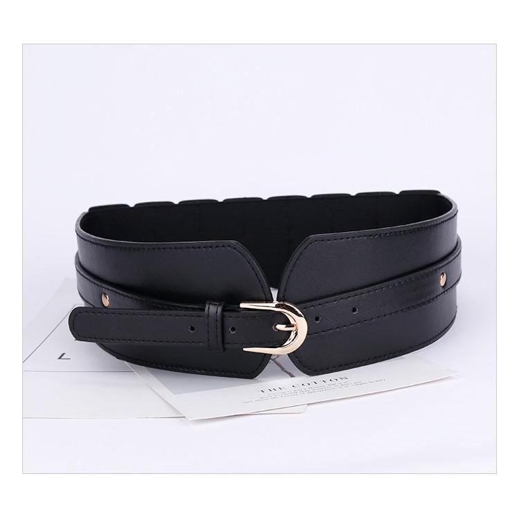 24H出貨 百搭寬版彈力腰封 鬆緊 皮帶 腰帶 超顯瘦腰帶 金屬釦 寬版腰帶 腰封 超細腰-細節圖2