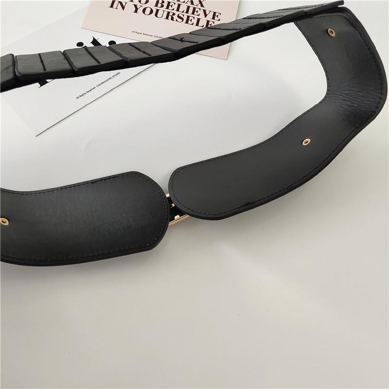 24H出貨 百搭寬版彈力腰封 鬆緊 皮帶 腰帶 超顯瘦腰帶 金屬釦 寬版腰帶 腰封 超細腰-細節圖6