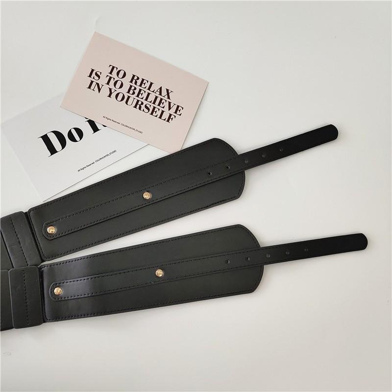 24H出貨 百搭寬版彈力腰封 鬆緊 皮帶 腰帶 超顯瘦腰帶 金屬釦 寬版腰帶 腰封 超細腰-細節圖7