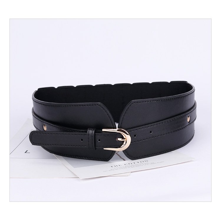 24H出貨 百搭寬版彈力腰封 鬆緊 皮帶 腰帶 超顯瘦腰帶 金屬釦 寬版腰帶 腰封 超細腰-規格圖9