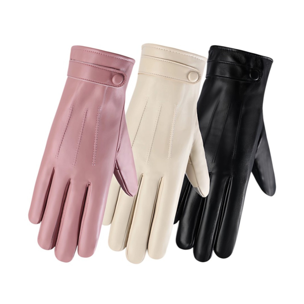 冬季女款可觸屏皮革手套 保暖手套 加絨防寒手套 冬季保暖手套 女士手套-細節圖8