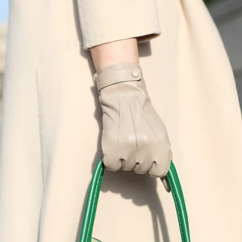 冬季女款可觸屏皮革手套 保暖手套 加絨防寒手套 冬季保暖手套 女士手套-細節圖9