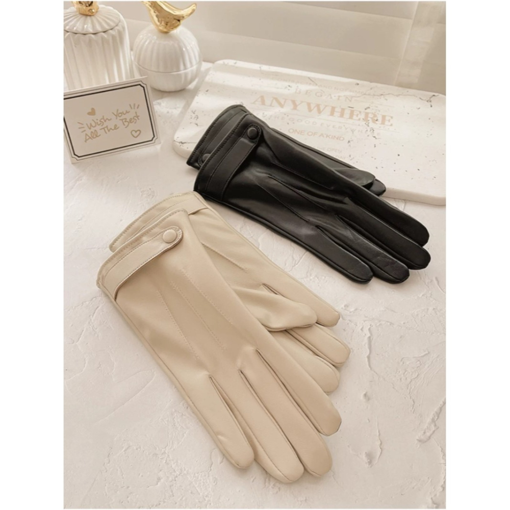 冬季女款可觸屏皮革手套 保暖手套 加絨防寒手套 冬季保暖手套 女士手套-細節圖11