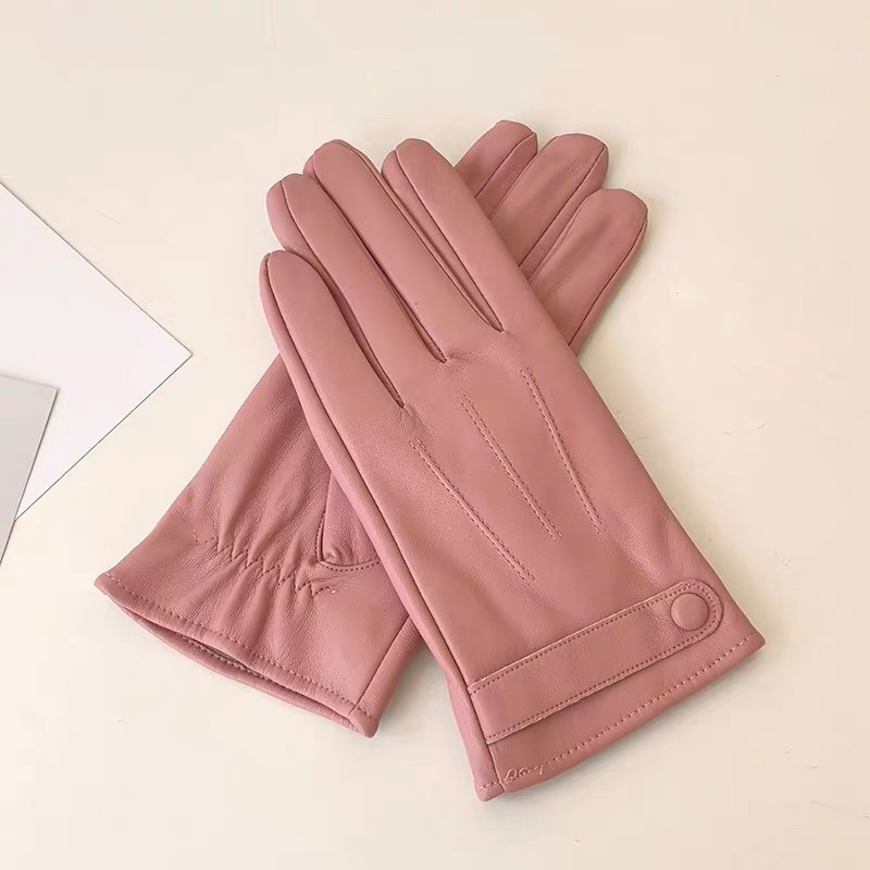 冬季女款可觸屏皮革手套 保暖手套 加絨防寒手套 冬季保暖手套 女士手套-規格圖11