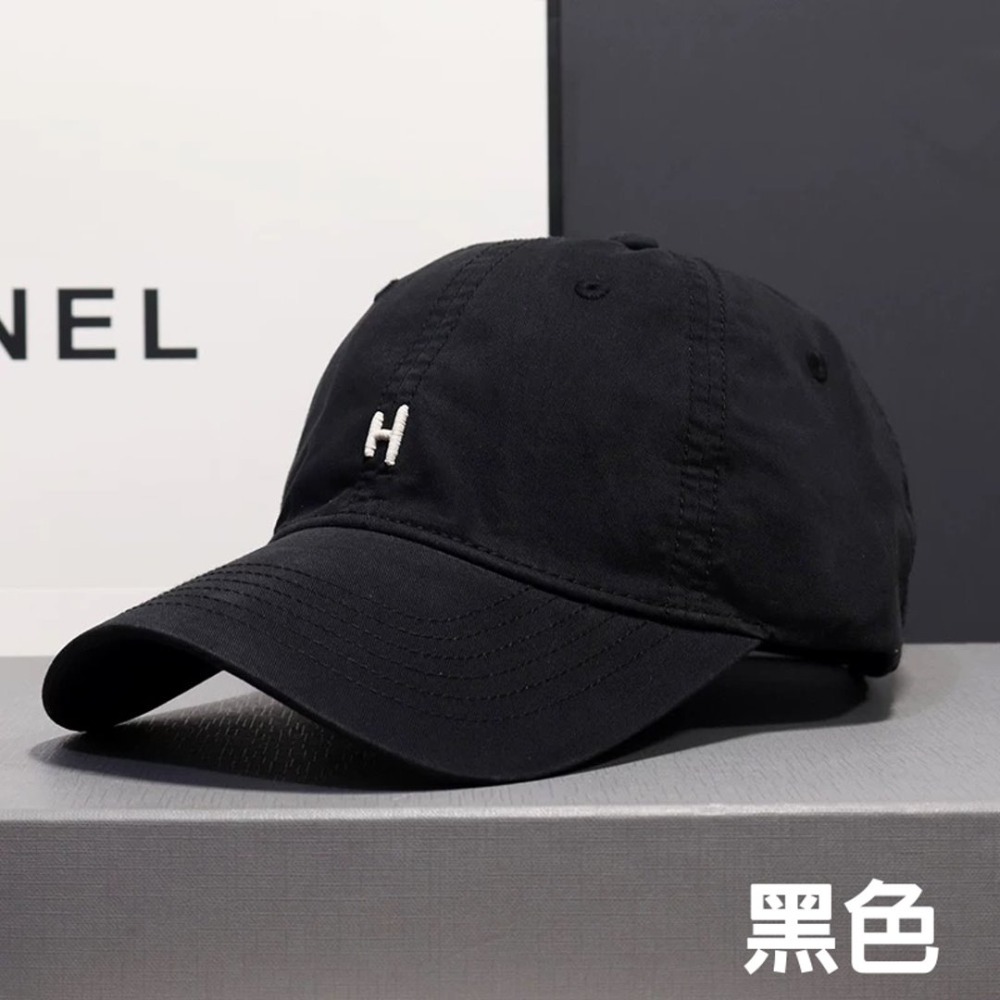簡約字母刺繡棒球帽 中性款 鴨舌帽 老帽 遮陽帽 H字母刺繡棒球帽 帽子-規格圖11