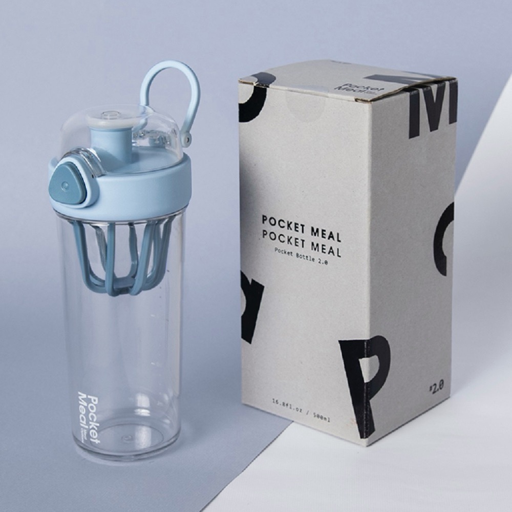 現貨 pocket meal 口袋餐 帕奇杯 2.0 墨灰藍+ FOOD PUNK 體態輕飲-搖滾可可一盒10包入-細節圖2