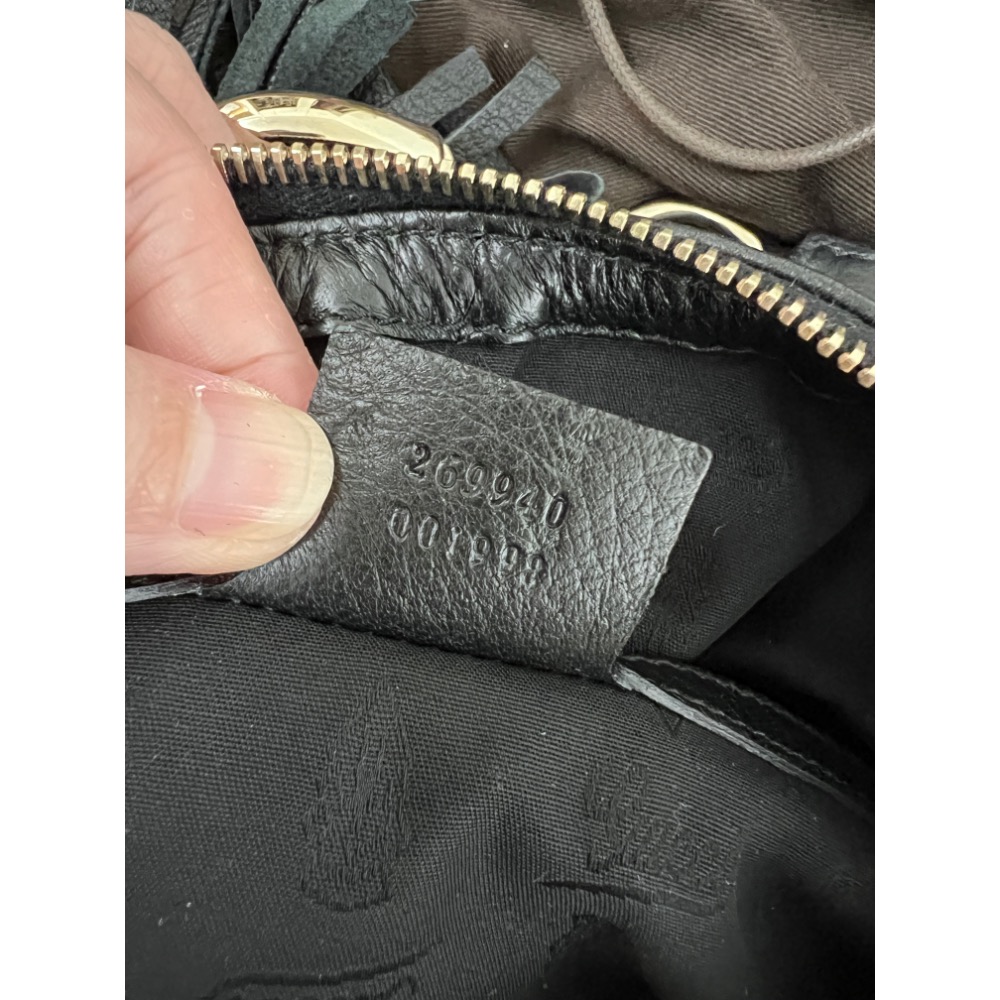 全新Gucci鹿皮肩背包-細節圖7