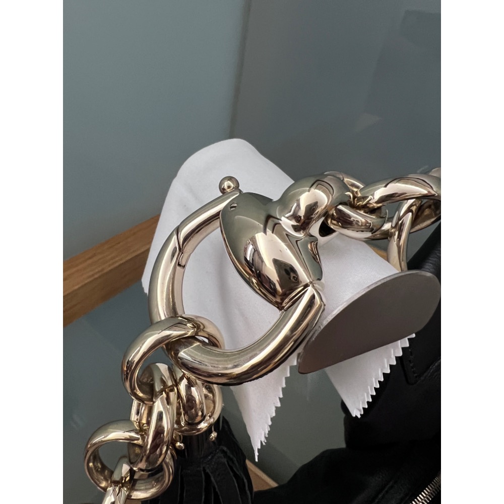 全新Gucci鹿皮肩背包-細節圖9