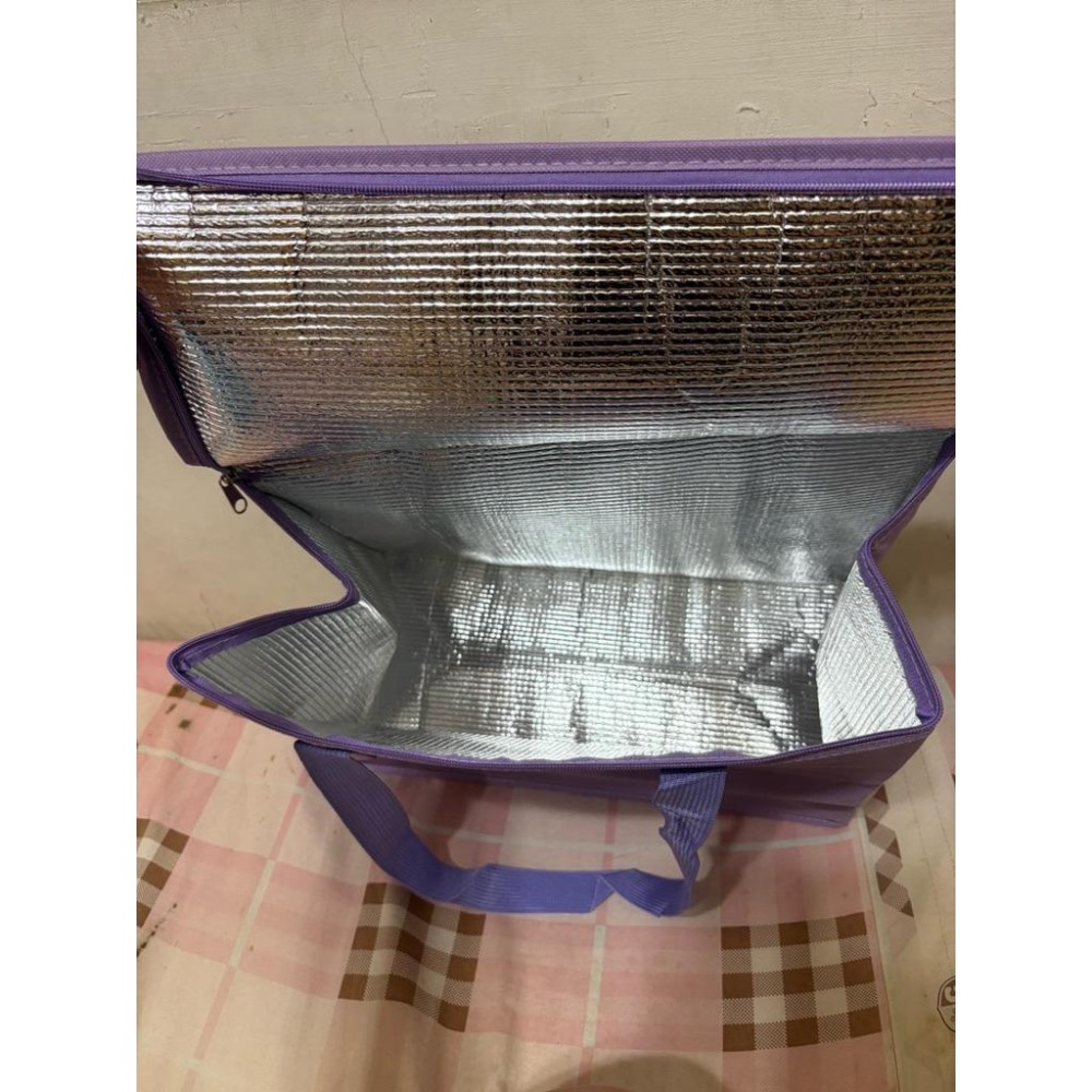 🎀全新 紫色 保溫袋 保冷袋 便當袋 露營 手提袋 午餐袋 購物袋 野餐袋 收納袋 提袋 大 股東會紀念品🎀-細節圖3