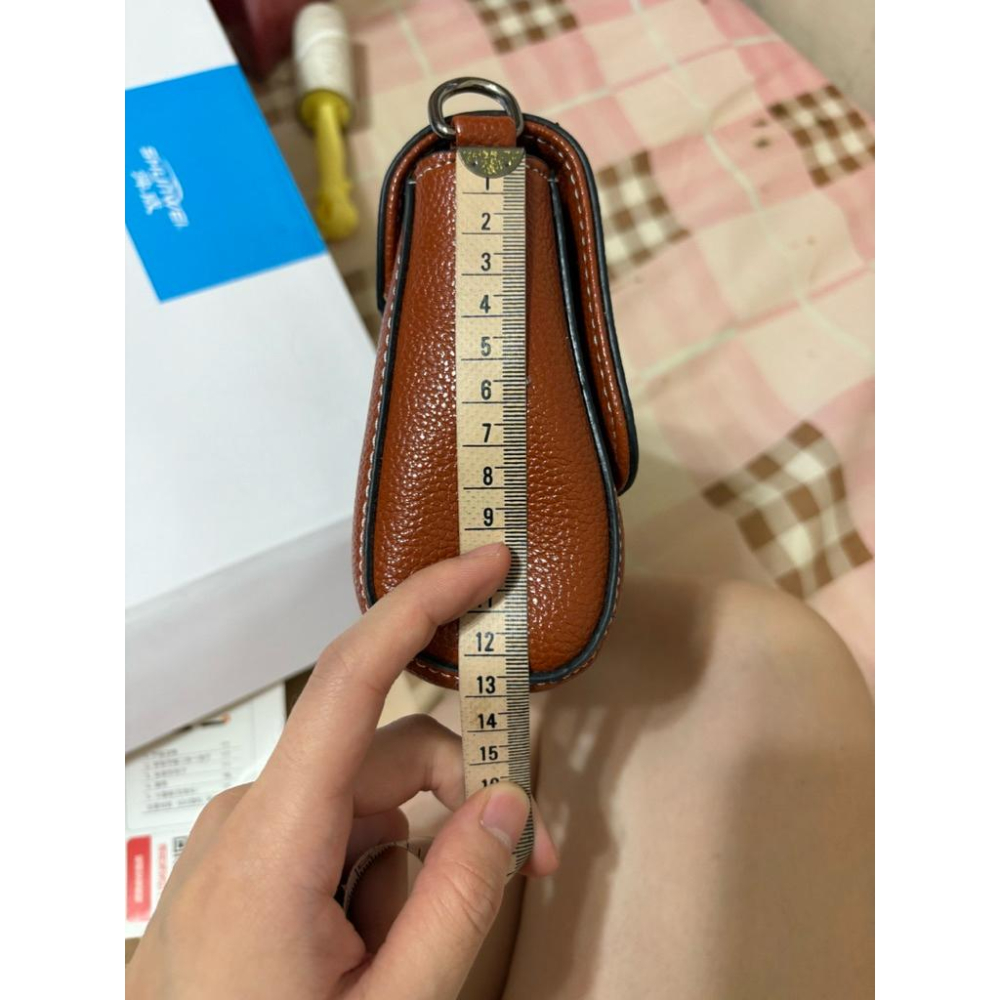 🎀二手 棕橘色蝴蝶結掀蓋式斜背小包包 日常包 宴會包 婚禮包 約會包 少女包 小包包 流行包 造型包🎀-細節圖5