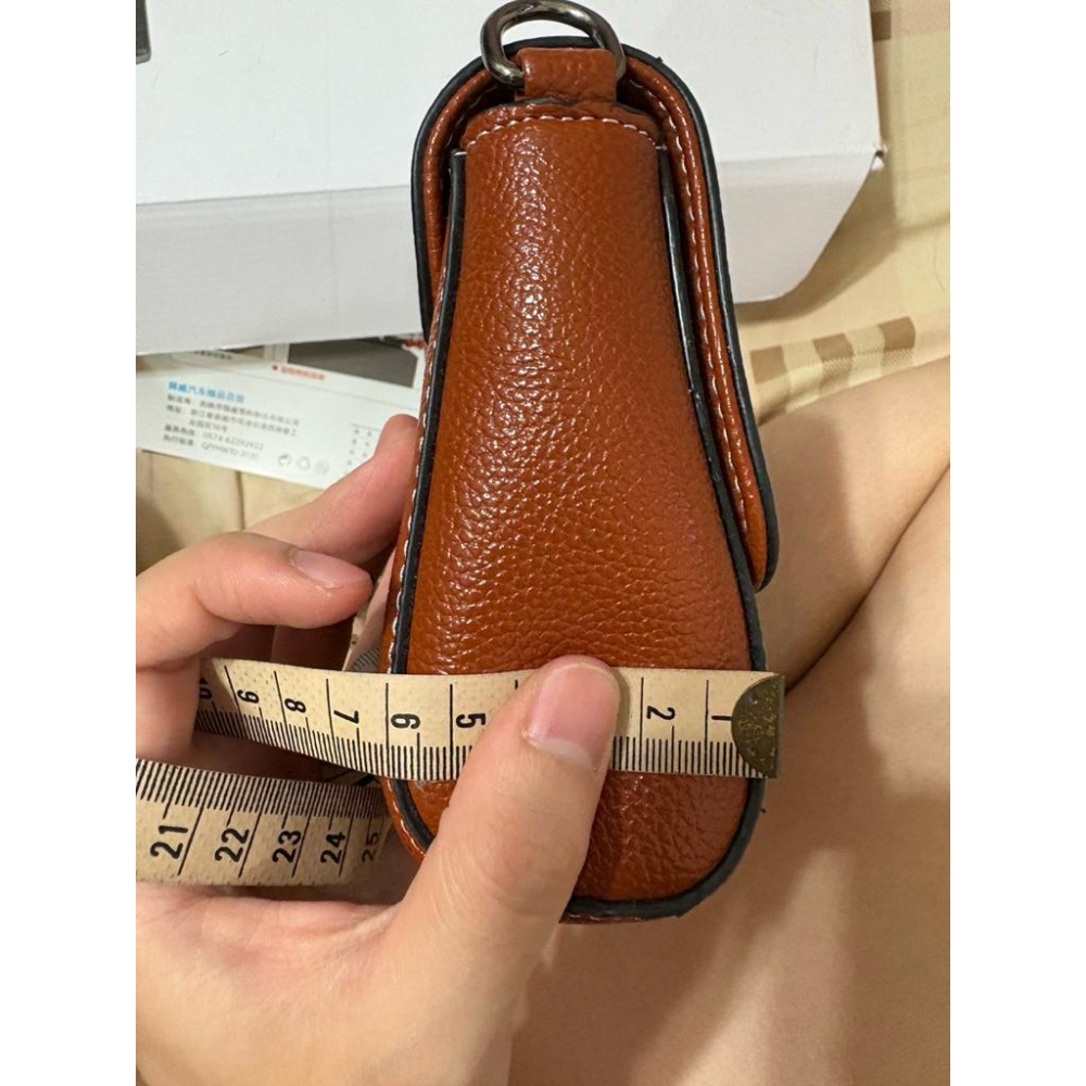 🎀二手 棕橘色蝴蝶結掀蓋式斜背小包包 日常包 宴會包 婚禮包 約會包 少女包 小包包 流行包 造型包🎀-細節圖6