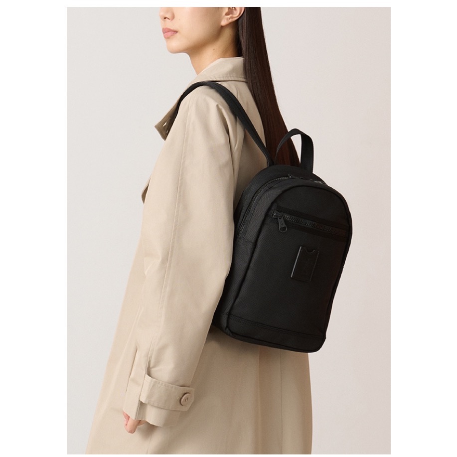 🎀全新 PORTER INTERNATIONAL 經典復古 LUXY 後背包 黑色 波特包 11718-05401N-細節圖6