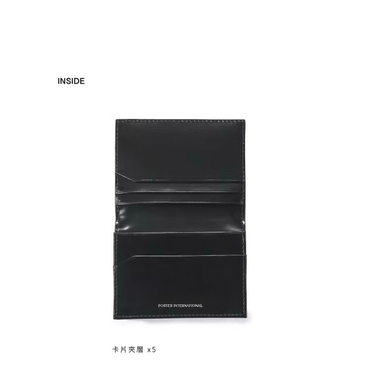 🎀全新 PORTER INTERNATIONAL FORE真皮漆皮卡夾 錢包 皮夾 短夾 波特包11859-00301-細節圖4