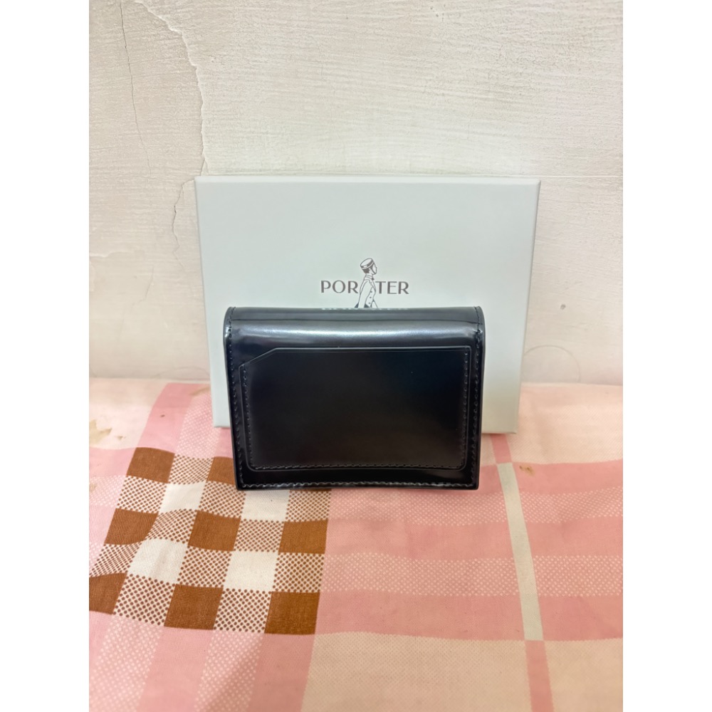 🎀全新 PORTER INTERNATIONAL FORE真皮漆皮卡夾 錢包 皮夾 短夾 波特包11859-00301-細節圖7