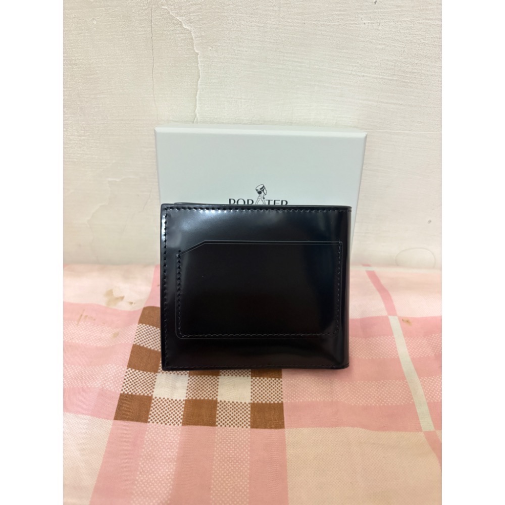 🎀全新 PORTER INTERNATIONAL FORE真皮漆皮雙折零錢短夾 錢包 卡夾 皮夾 波特包🎀-細節圖2