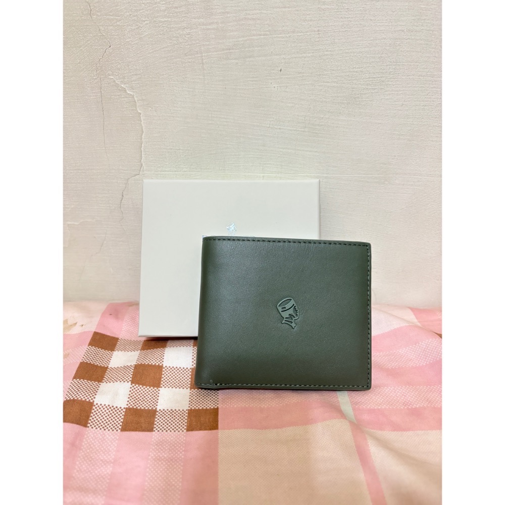 🎀全新 PORTER INTERNATIONAL 內斂前衛CENTRIC真皮雙折短夾 綠 棕 卡夾 皮夾 錢包 波特包-細節圖6