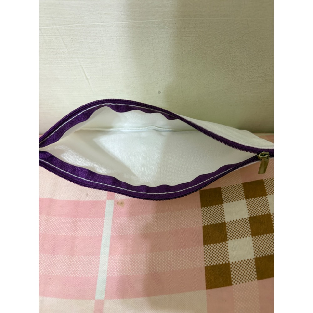 🎀全新 帆布零錢包 白色 收納包 錢包 收納袋 小包包 文具袋 帆布包 分裝袋 包中包 股東會紀念品🎀-細節圖2