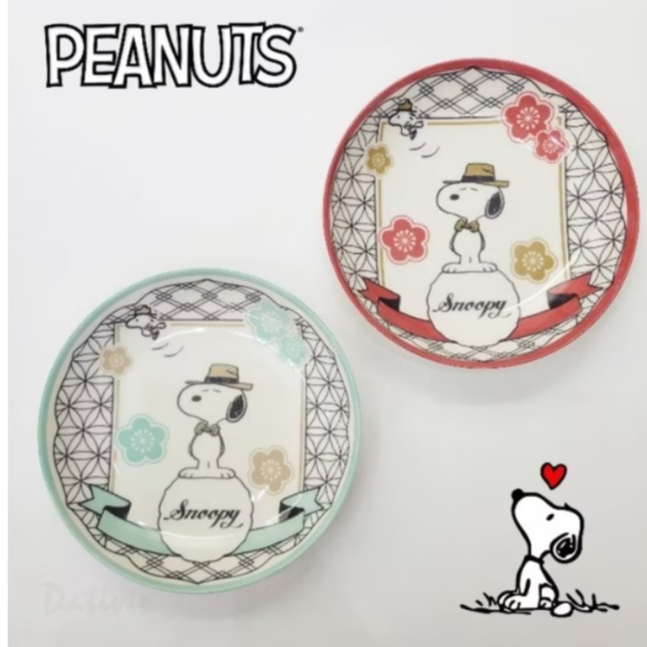現貨-日本進口日本製正版富士山史努比精美盤子 史努比 snoopy-細節圖2