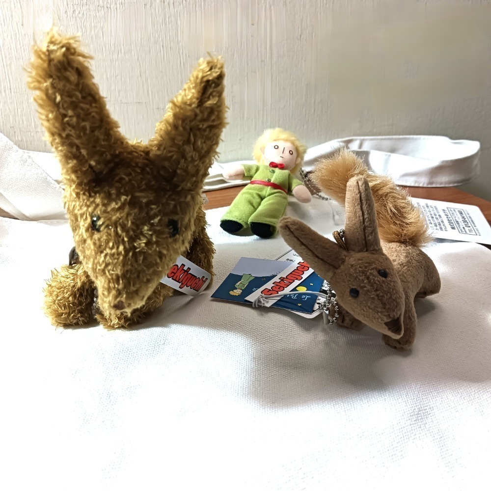 正版小王子小狐狸絨毛娃娃吊飾-細節圖4