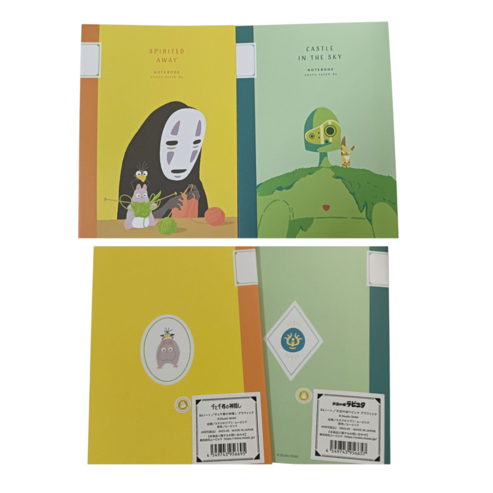 日本進口正版吉卜力文具 筆記本 膠帶 紙膠帶 宮崎駿 GHIBLI 龍貓 多多龍 千尋 神隱少女 天空之城 手帳-細節圖2