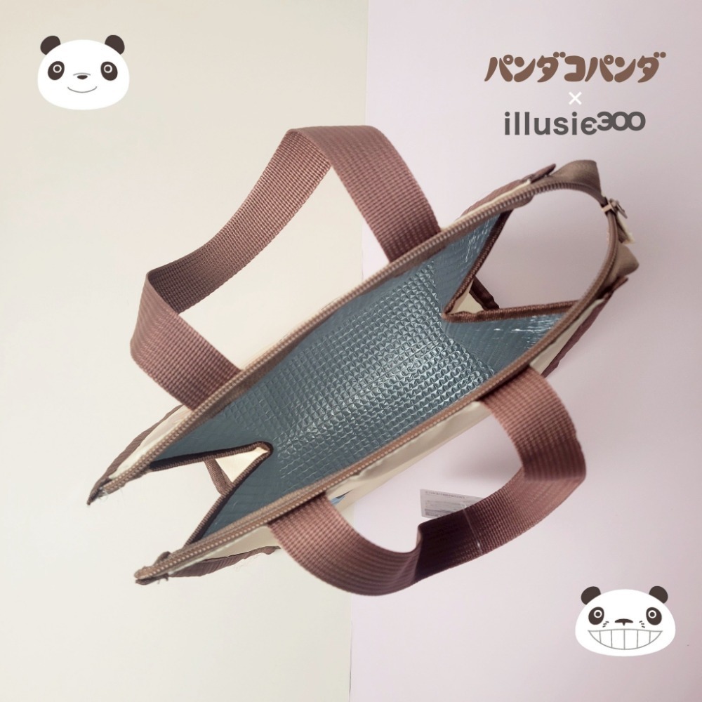 現貨  日本進口正版熊貓家族保溫提袋 保冷袋 便當袋 飲料袋 panda go panda-細節圖4