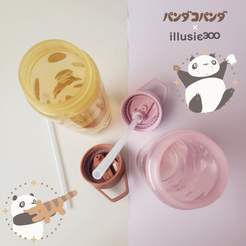 現貨~  日本進口正版熊貓家族水壺 熊貓家族 冷水杯 水瓶 panda go panda-細節圖4
