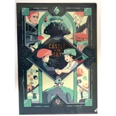 現貨-日本正版吉卜力A4資料夾 宮崎駿 高烟勳 L夾 檔案夾 文件夾 GHIBLI 收藏 禮物 霍爾 魔女宅 神隱 風起-規格圖1
