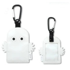 日本進口正版嚕嚕米皮革票卡夾吊飾 (含登山扣) 姆明 MOOMIN 證件夾套 學生證卡套  悠遊卡套 相卡 通勤 上學-細節圖3