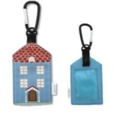 日本進口正版嚕嚕米皮革票卡夾吊飾 (含登山扣) 姆明 MOOMIN 證件夾套 學生證卡套  悠遊卡套 相卡 通勤 上學-細節圖4