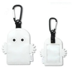 日本進口正版嚕嚕米皮革票卡夾吊飾 (含登山扣) 姆明 MOOMIN 證件夾套 學生證卡套  悠遊卡套 相卡 通勤 上學-規格圖4