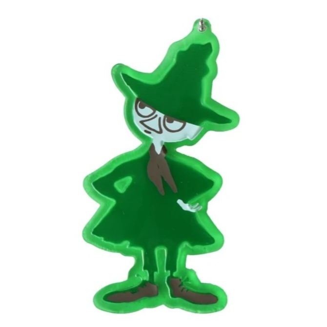 日本進口嚕嚕米反光吊飾鑰匙圈 moomin 姆明 反光鑰匙圈 夜間反光 夜間 書包 兒童 運動 騎車 反光吊飾-細節圖5