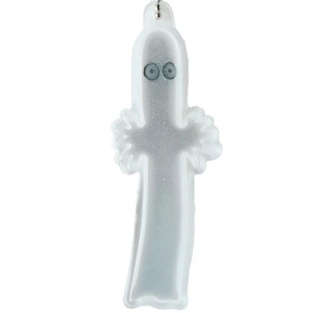 日本進口嚕嚕米反光吊飾鑰匙圈 moomin 姆明 反光鑰匙圈 夜間反光 夜間 書包 兒童 運動 騎車 反光吊飾-細節圖7