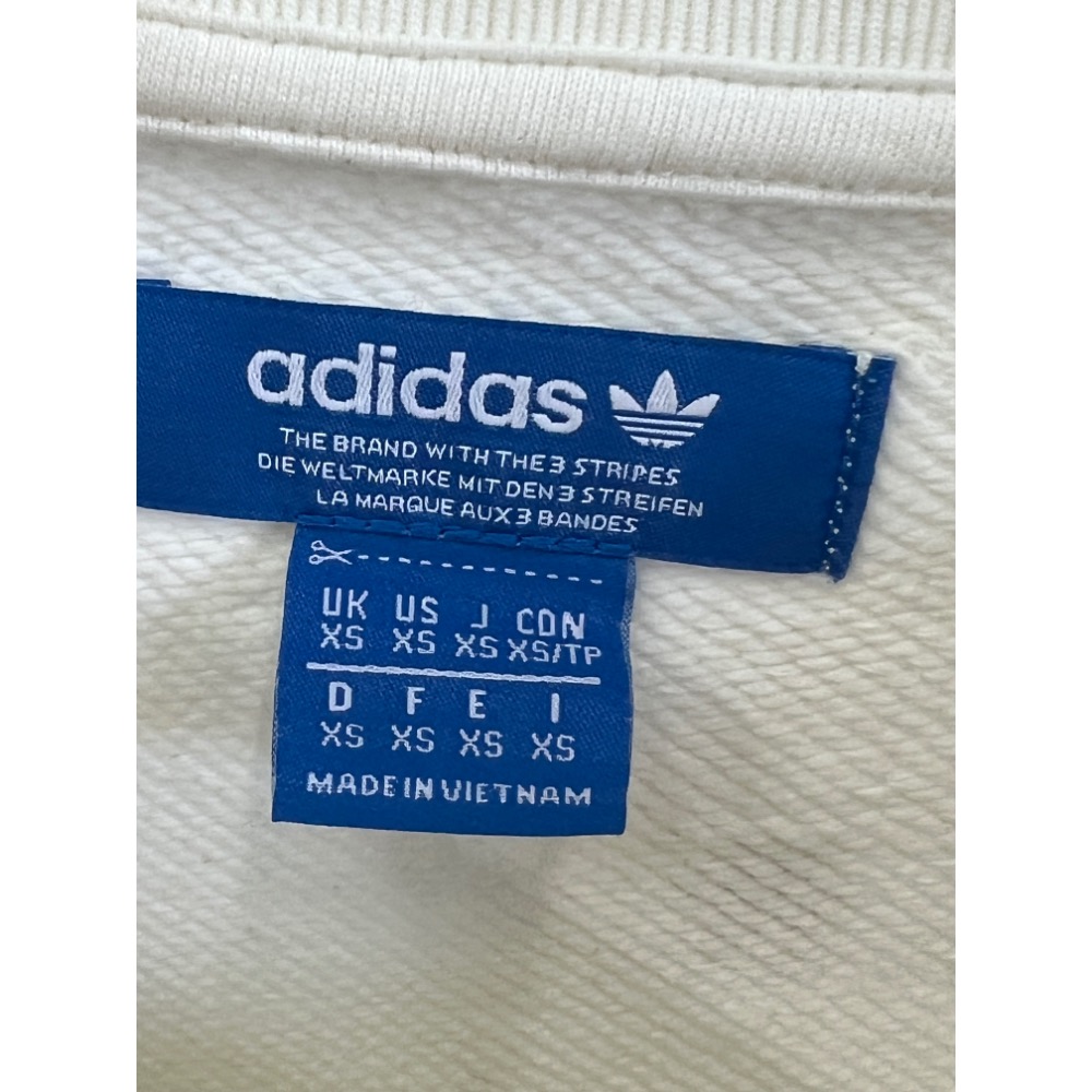 Adidas 美版X S米白若肩寬鬆大學T-細節圖3