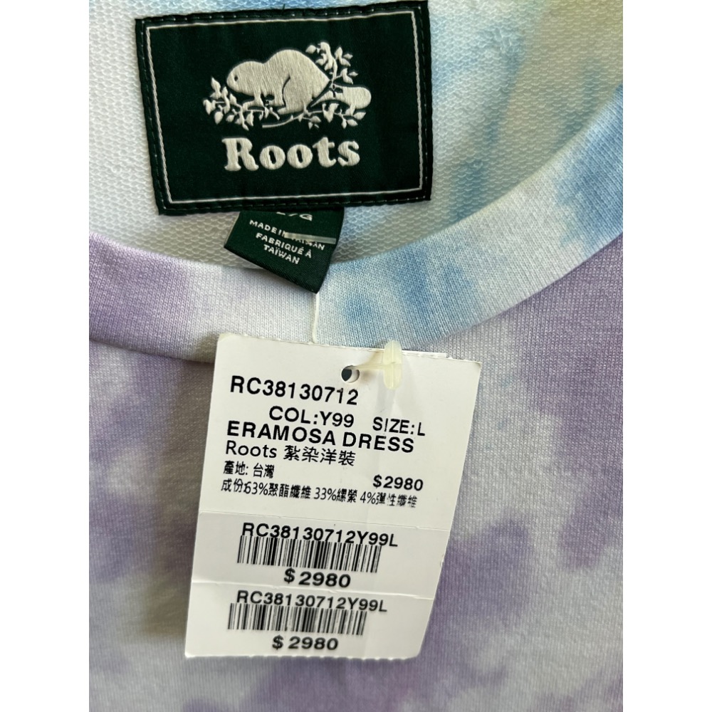 Roots 全新女L渲染洋裝-細節圖4