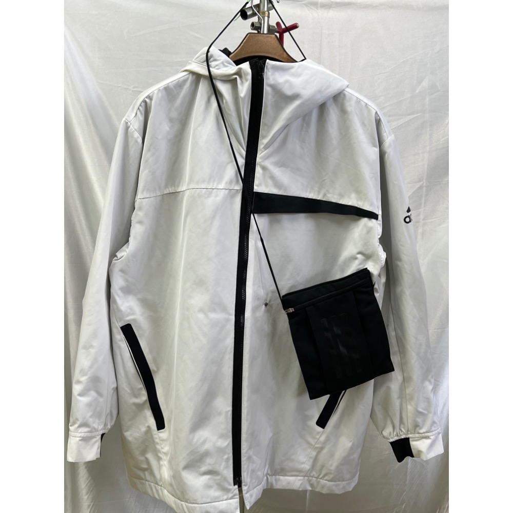 Adidas男XL. 防風 刷毛 連帽外套-細節圖4