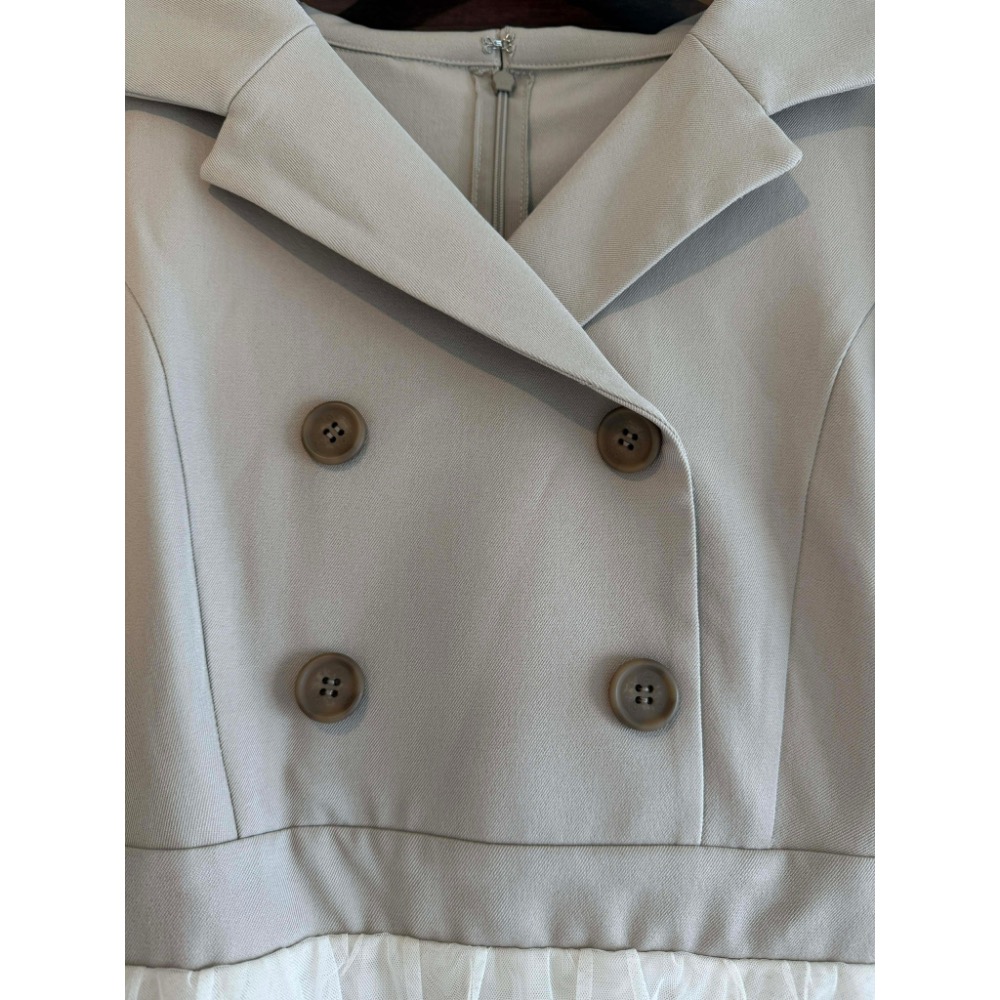 日牌 專櫃 甜美牌An mille 洋裝 短袖洋裝 蛋糕裙 長洋裝 雙層紗 紗裙-細節圖4