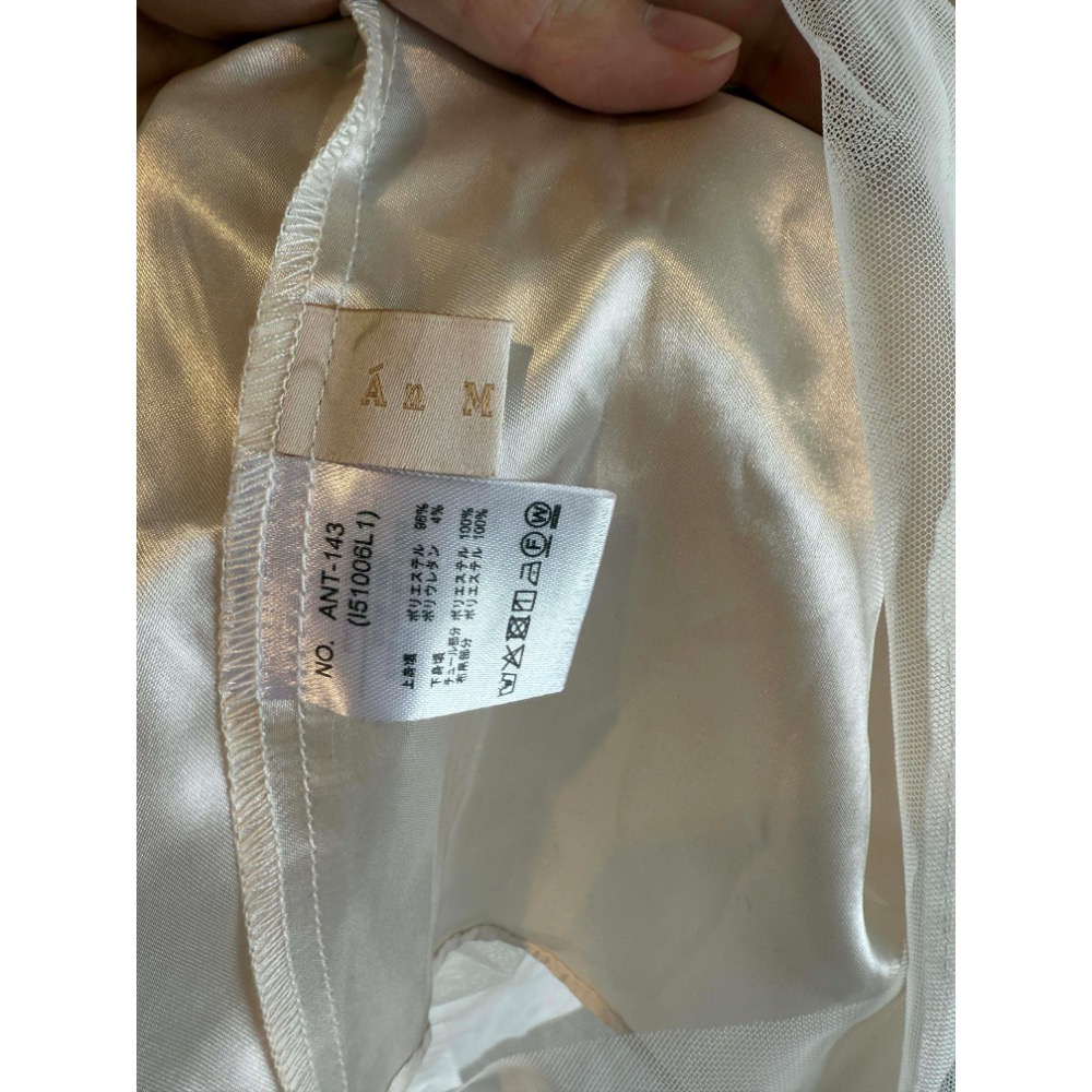 日牌 專櫃 甜美牌An mille 洋裝 短袖洋裝 蛋糕裙 長洋裝 雙層紗 紗裙-細節圖5